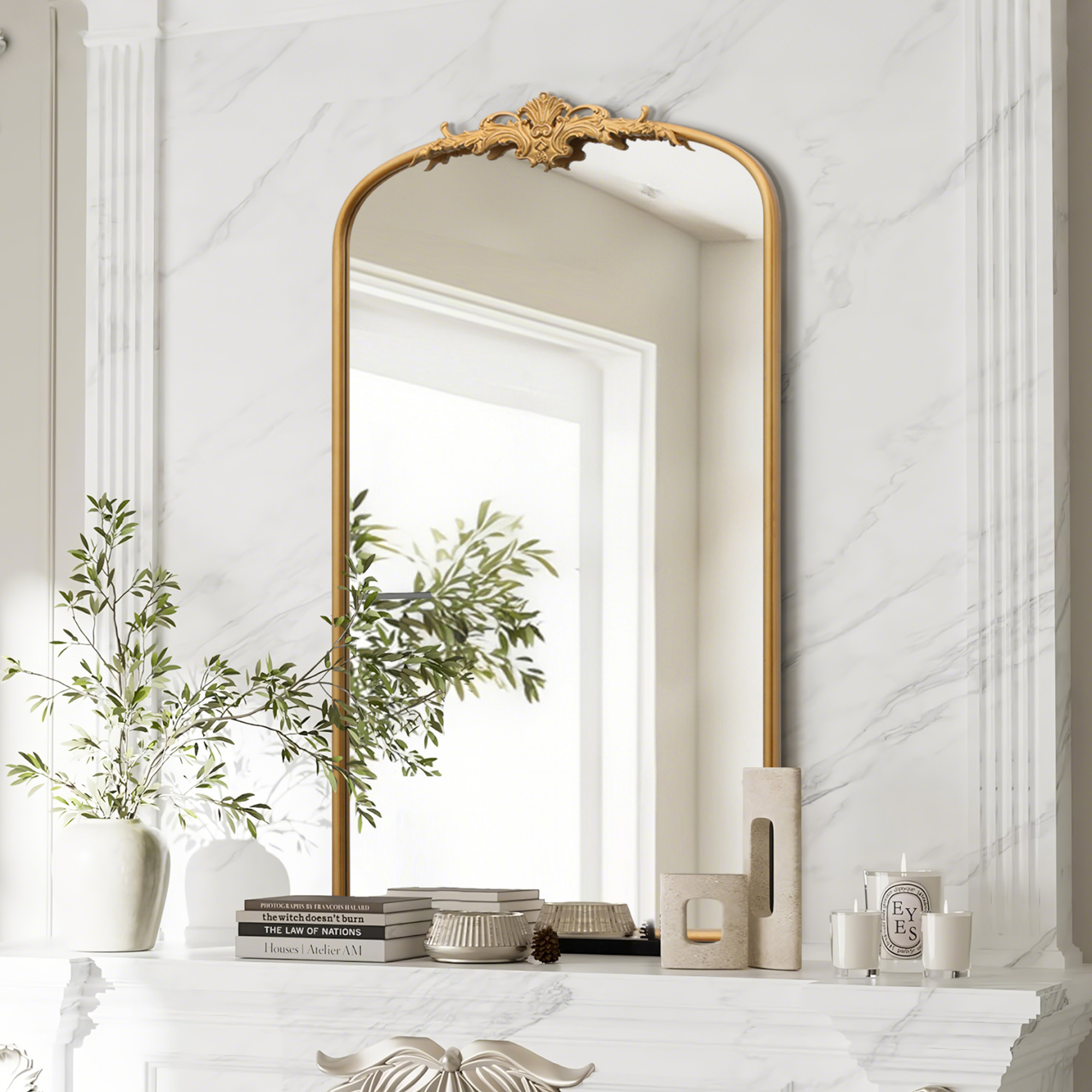 Custom geometric-shaped wall mirror - CNC cutting for interior designers and architects